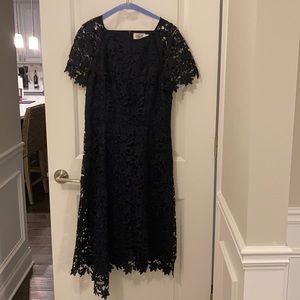 Eliza J Asymmetrical Lace Dress